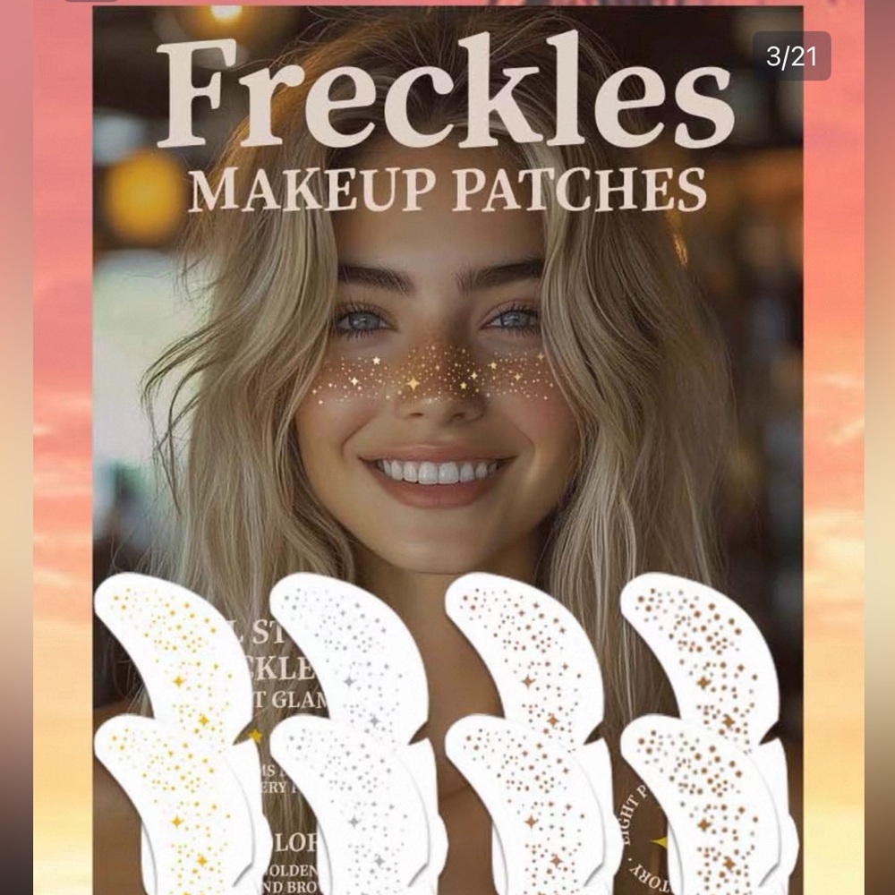FAZIT Gold Glitter Freckles Makeup Patches -9 pieces